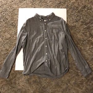 American Eagle Mens Solid Grey Flannel